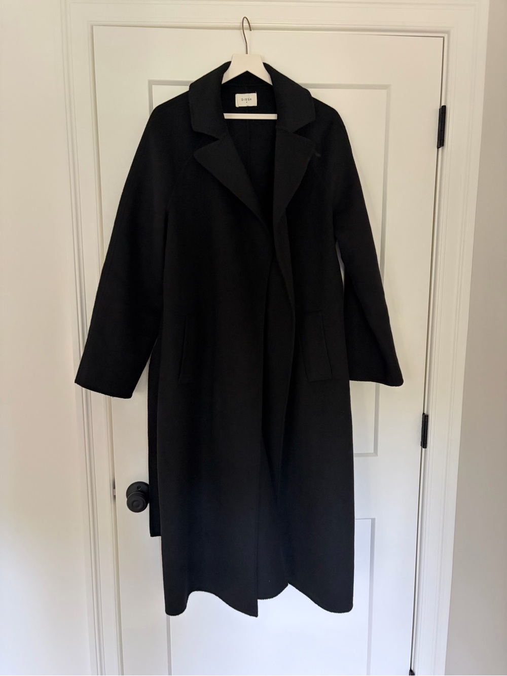 DISSH Matilda Black Wool Felt Coat Size M